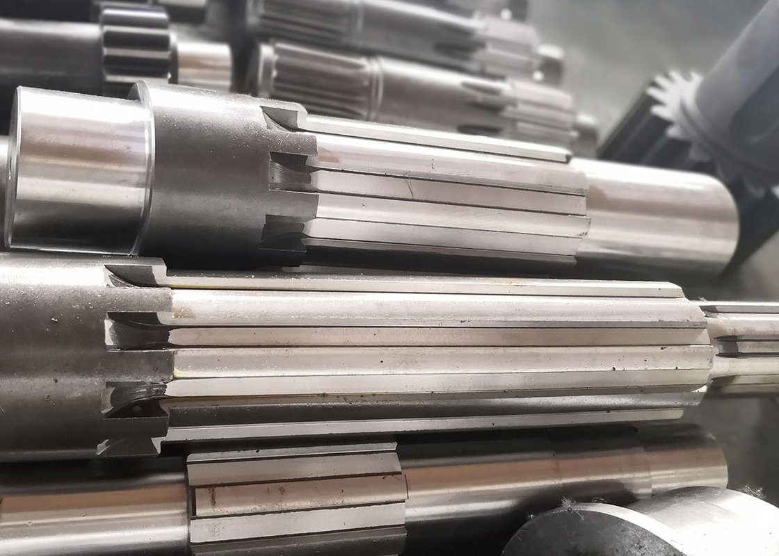 Rectangular Parallel Spline Gear Shaft Transmission Parts Spline Grinding