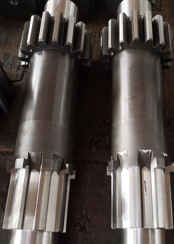 Gearbox Speed Reducers Spur Pinion Gear Shaft With Straight Sided Splines